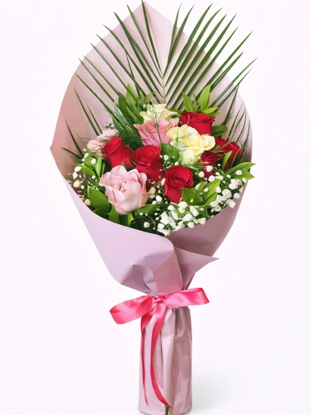 11 Renkli Gül Buketi -  Salonofisbitkileri - Açelya Çiçek