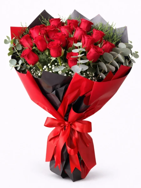 15 Kırmızı Gül Buketi -  Salonofisbitkileri - Açelya Çiçek