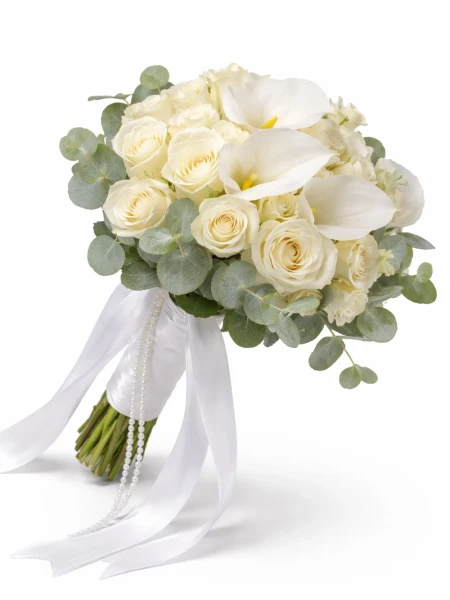 20 Beyaz Gül Gelin Gala Çiçeği -  Salonofisbitkileri - Açelya Çiçek