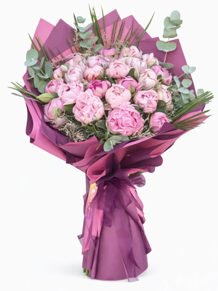 23 Pembe Şakayık Buketi -  Salonofisbitkileri - Açelya Çiçek