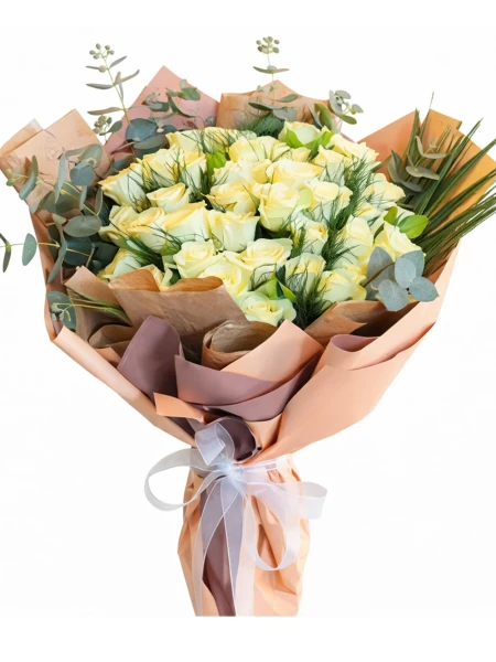 41 Beyaz Gül Buketi -  Salonofisbitkileri - Açelya Çiçek