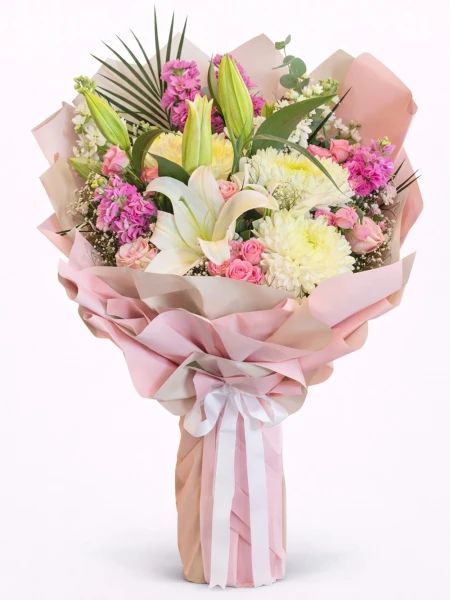 Anastasia Pembe Buket -  Salonofisbitkileri - Açelya Çiçek