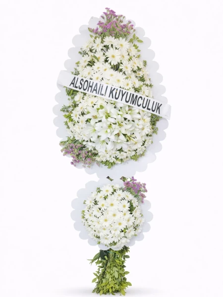 Beyaz İki Katlı Ayaklı Sepet -  Sepetcelenkferforje - Açelya Çiçek