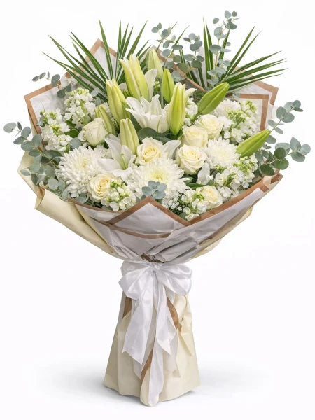Beyaz Prens Buketi -  Salonofisbitkileri - Açelya Çiçek