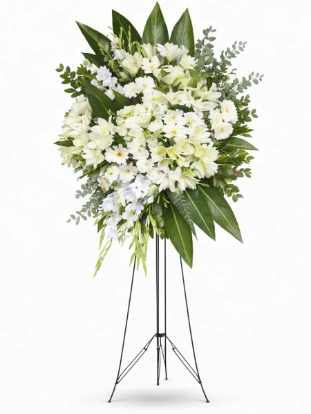 Beyaz Şebboy Lilyum Ferforje -  Sepetcelenkferforje - Açelya Çiçek