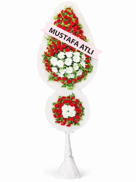 Gerbera Karanfil İki Katlı Ayaklı Sepet -  Sepetcelenkferforje - Açelya Çiçek