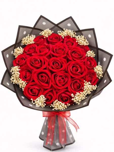 Kırmızı Gül Yapay Buket -  Salonofisbitkileri - Açelya Çiçek