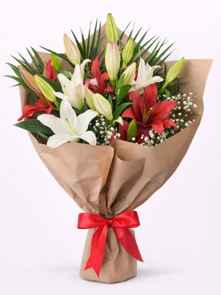 Kucak Dolusu Lilyum Buketi -  Salonofisbitkileri - Açelya Çiçek