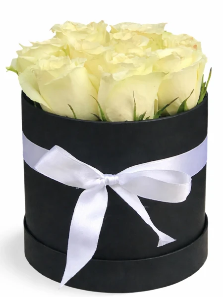 Kutuda 9 Beyaz Gül -  Salonofisbitkileri - Açelya Çiçek