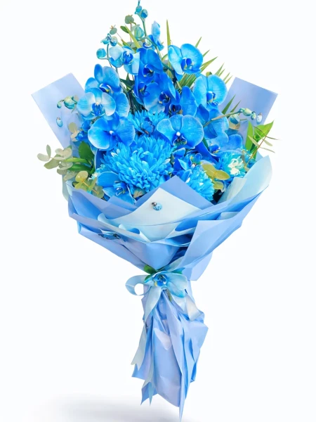 Mavi Luxury Buket -  Salonofisbitkileri - Açelya Çiçek