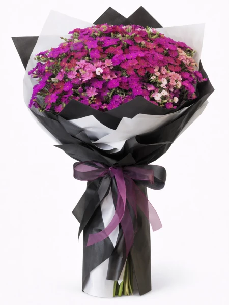 Mor Hüsnü Yusuf Buketi -  Salonofisbitkileri - Açelya Çiçek