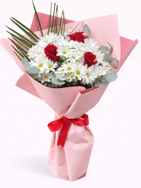 Papatya 3 Gül Buketi -  Salonofisbitkileri - Açelya Çiçek