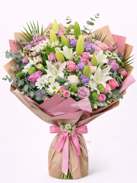 Pembe Düş Buketi -  Salonofisbitkileri - Açelya Çiçek