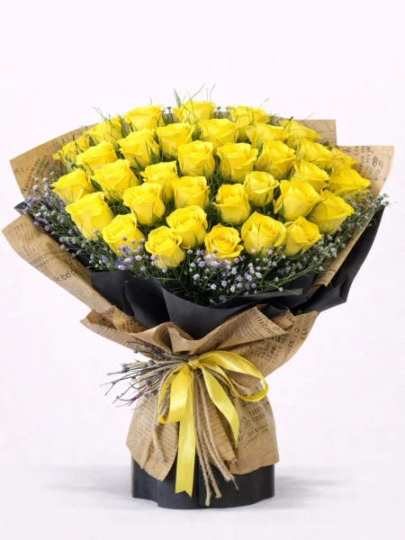 Premium 30 Sarı Gül Buketi -  Salonofisbitkileri - Açelya Çiçek