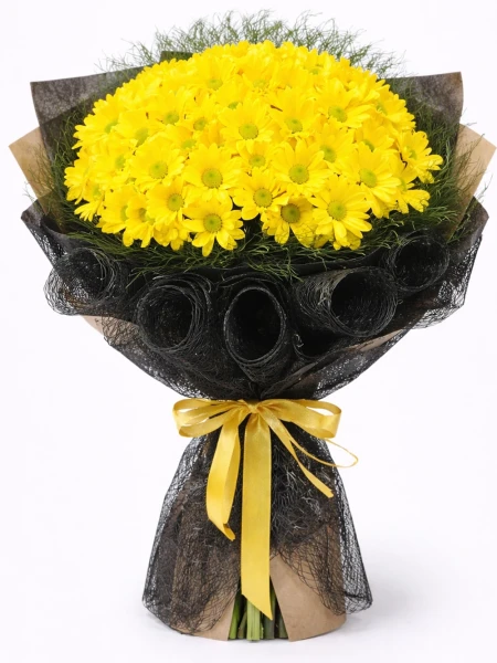 Sarı Papatya Buketi -  Salonofisbitkileri - Açelya Çiçek