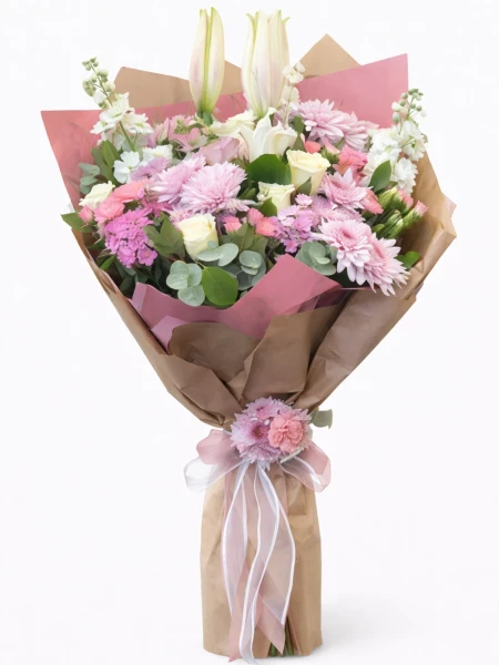 Soft Lila Buket - Çiçek Yolla -  Salonofisbitkileri - Açelya Çiçek