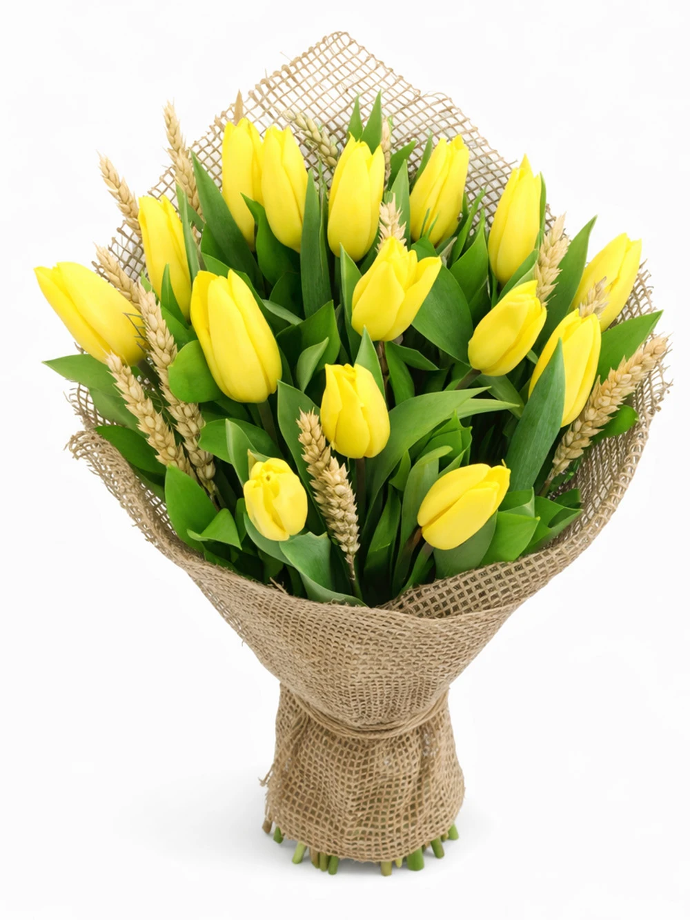 15 Sarı Lale Buketi - salon-ofis-bitkileri - Açelya Çiçek