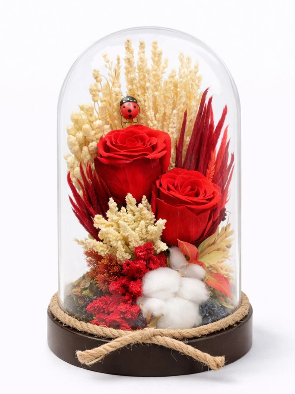 2 li Kırmızı Solmayan Gül - salon-ofis-bitkileri - Açelya Çiçek