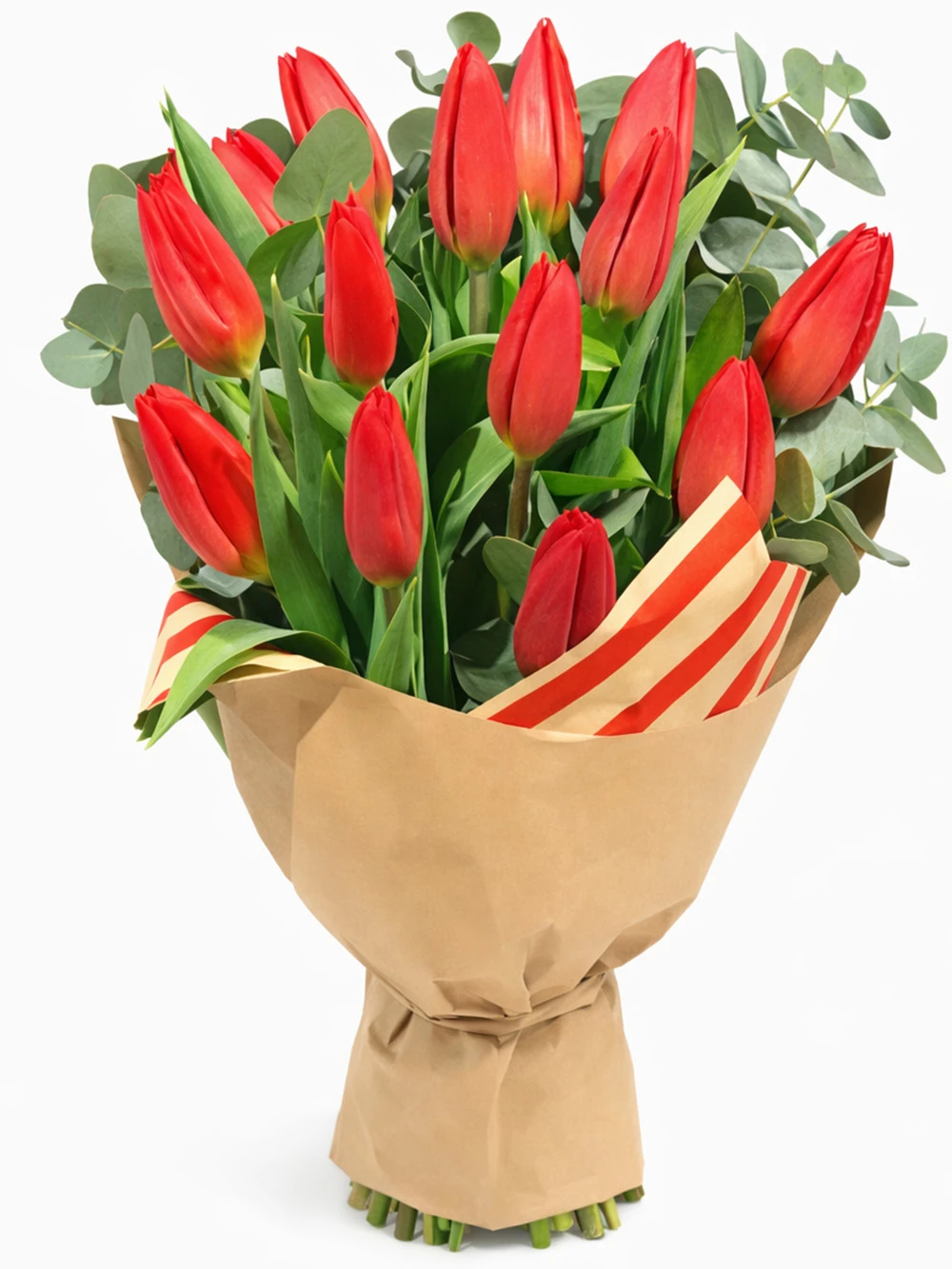 20 Kırmızı Lale Buketi - salon-ofis-bitkileri - Açelya Çiçek