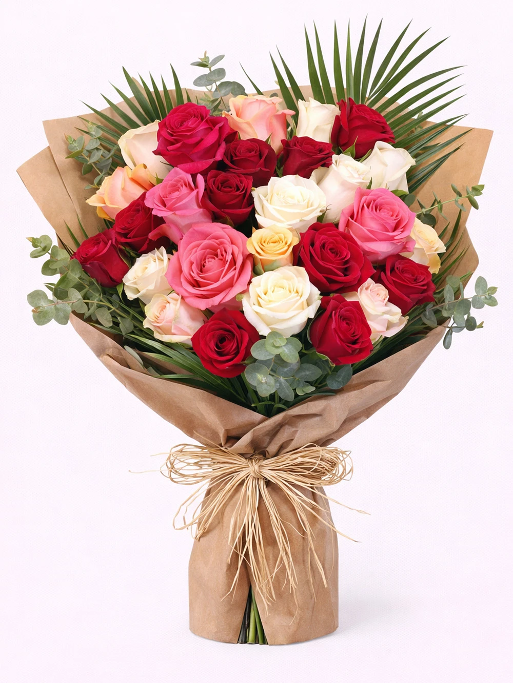 25 Renkli Gül Buketi - salon-ofis-bitkileri - Açelya Çiçek