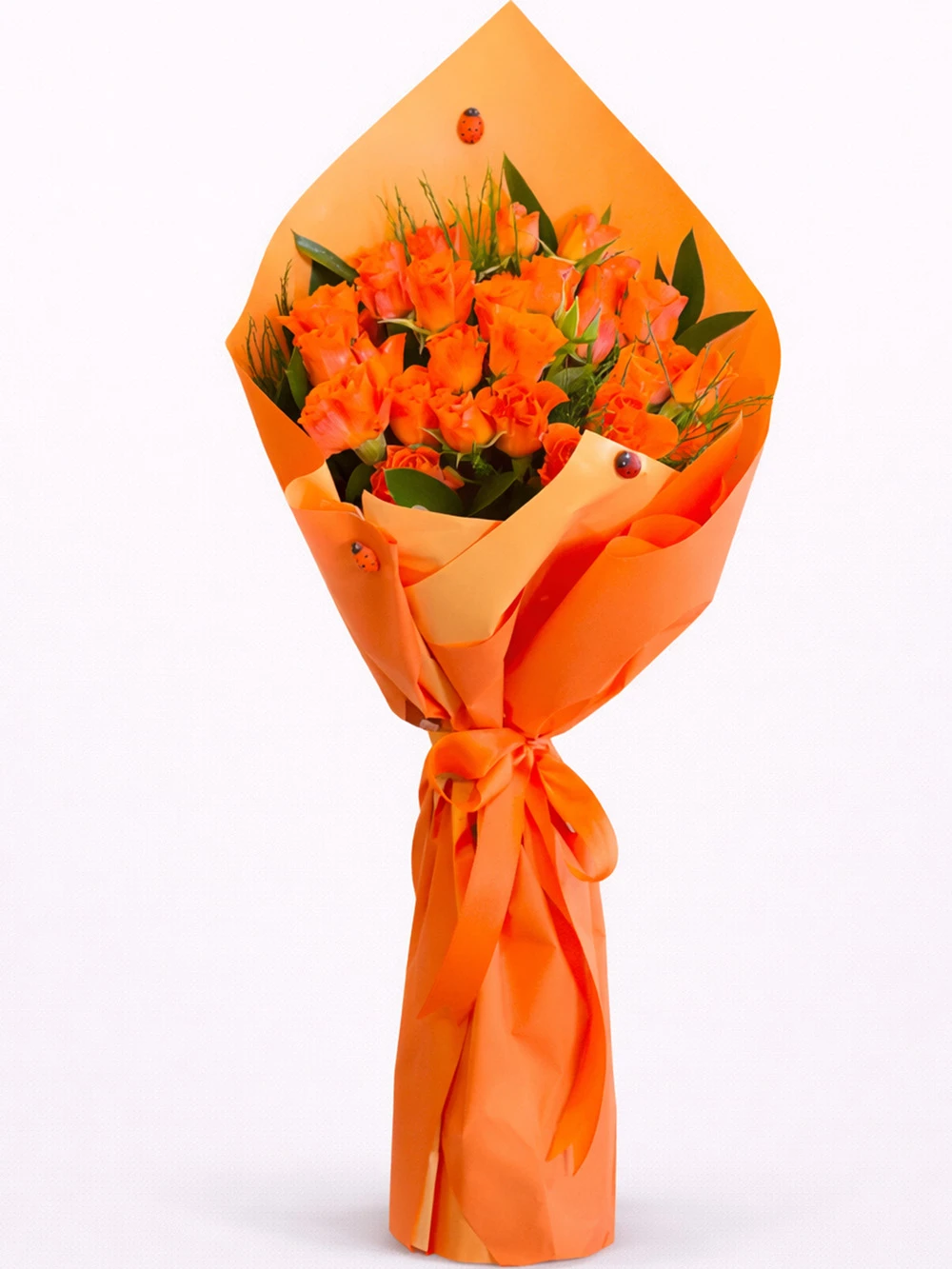 Turuncu Çardak Gül Buketi - salon-ofis-bitkileri - Açelya Çiçek