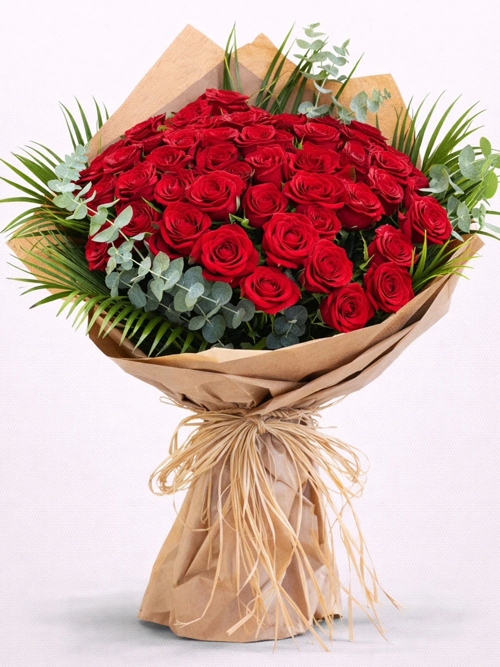 50 Kırmızı Gül Buketi - salon-ofis-bitkileri - Açelya Çiçek