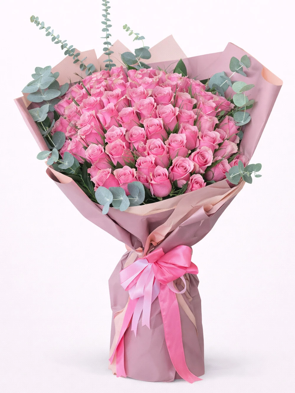 50 Pembe Gül Buketi - salon-ofis-bitkileri - Açelya Çiçek