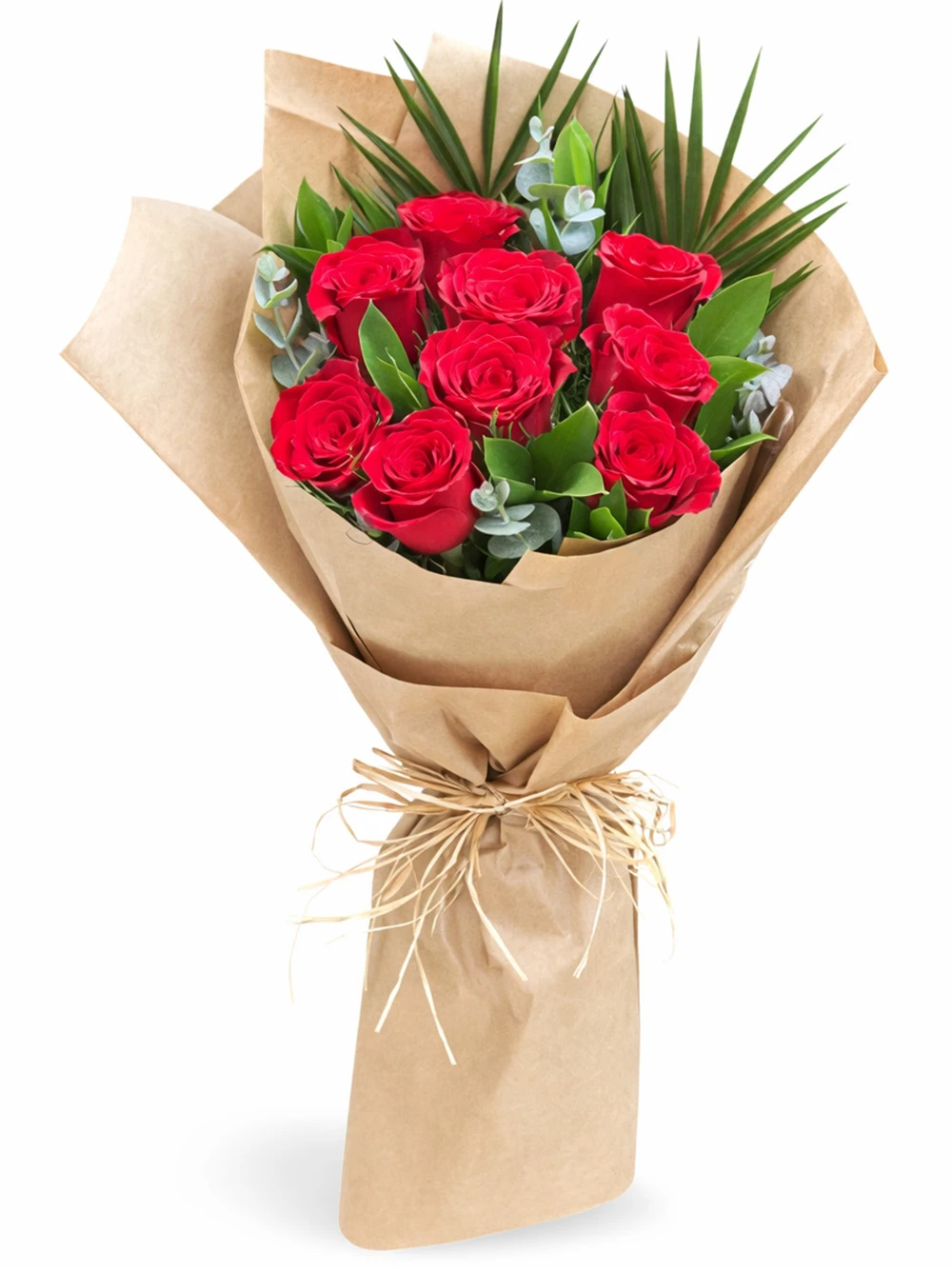 9 Kırmızı Gül Buketi - salon-ofis-bitkileri - Açelya Çiçek