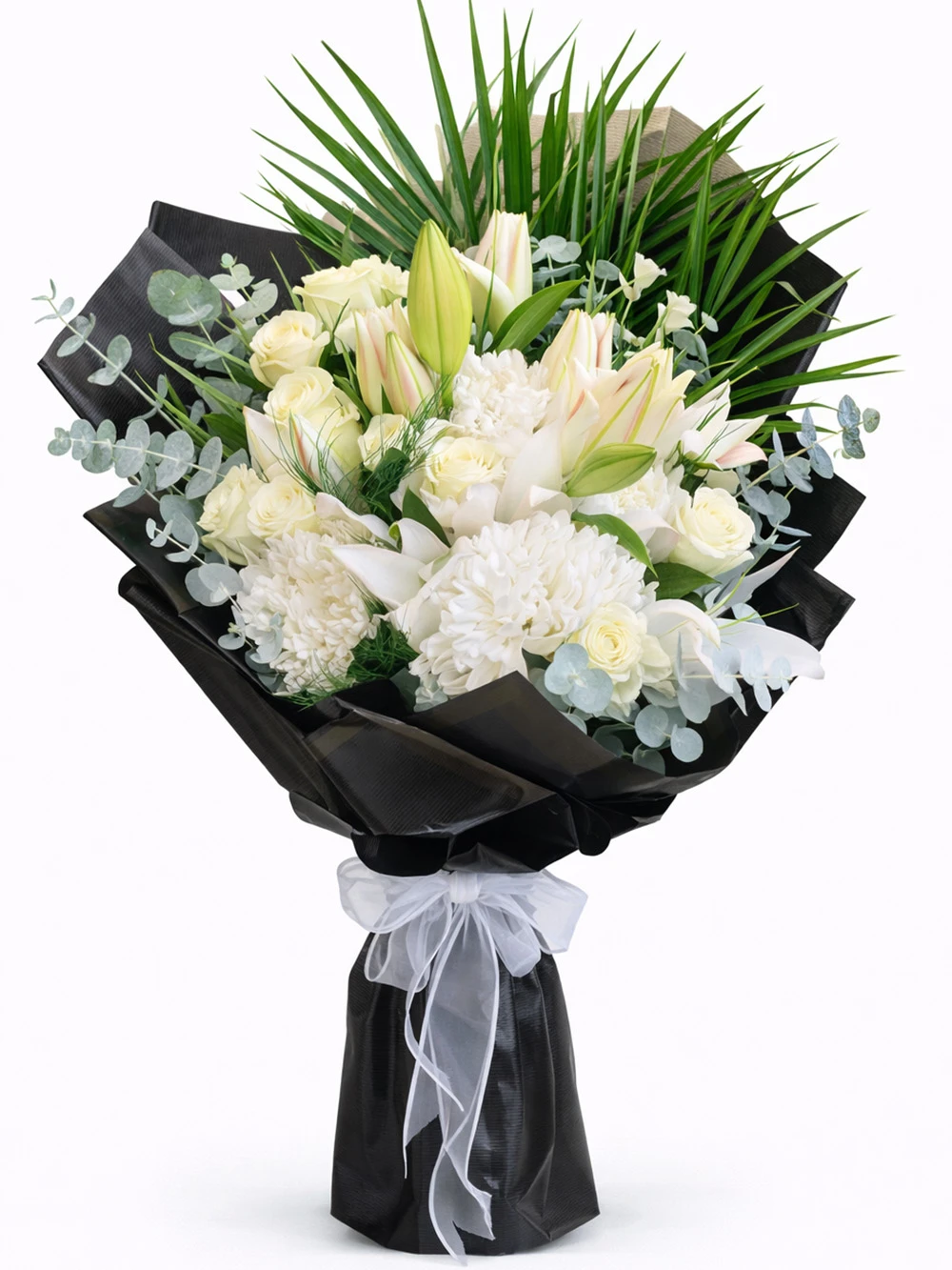 Beyaz Anastasia Buket - salon-ofis-bitkileri - Açelya Çiçek