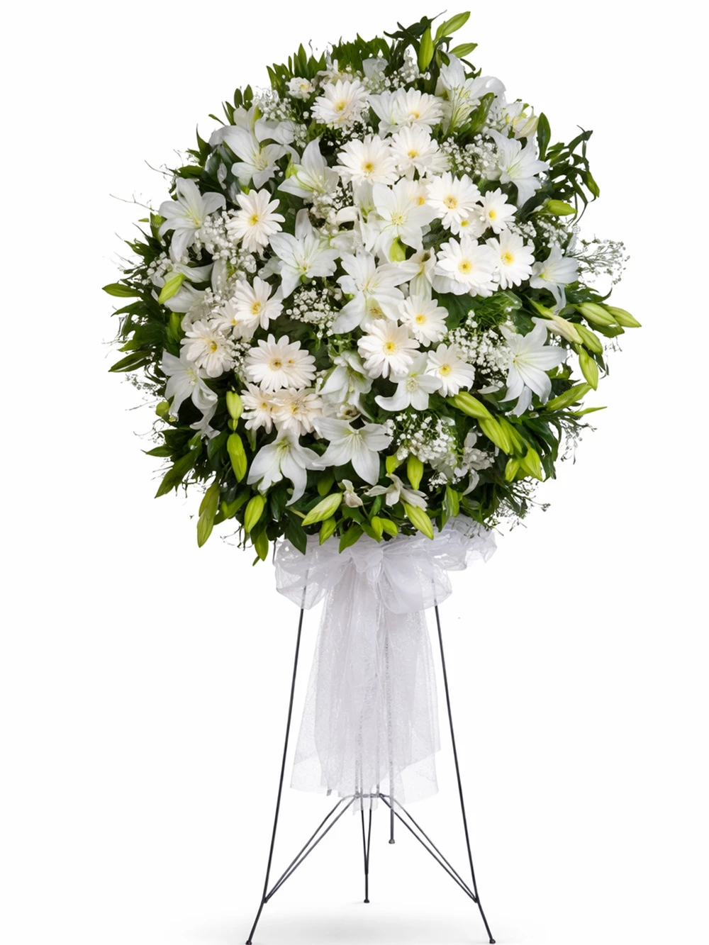 Beyaz Asalet Ferforje - sepet-celenk-ferforje - Açelya Çiçek