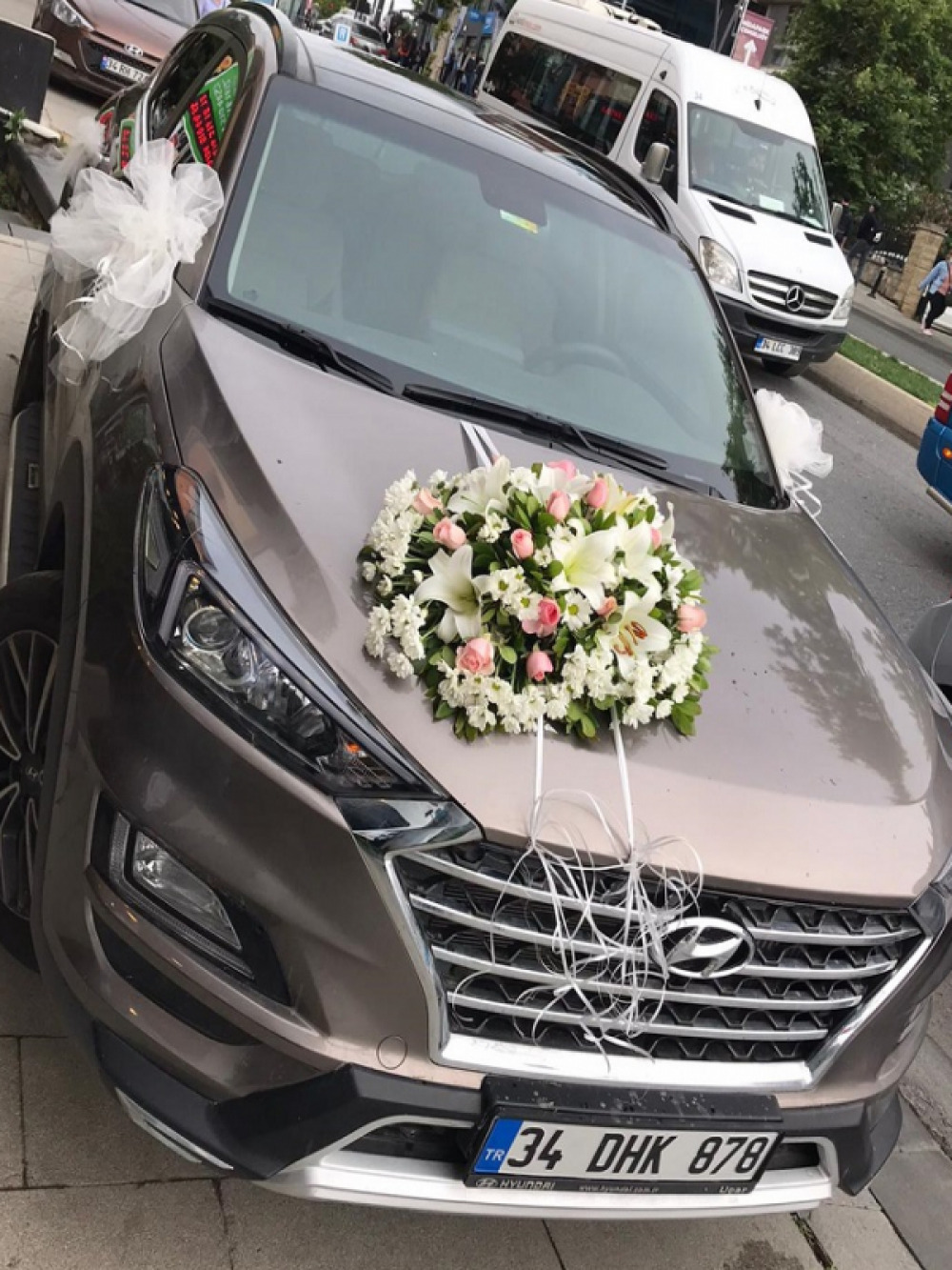 Beyaz Lilyum Gelin Arabası - gelin-arabalar - Açelya Çiçek