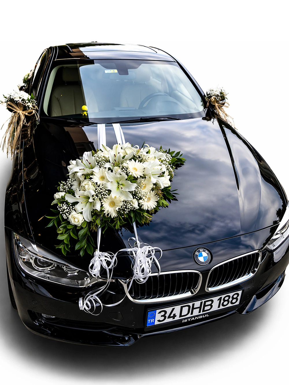 BMW Gelin Arabası Süslemesi - gelin-arabalar - Açelya Çiçek