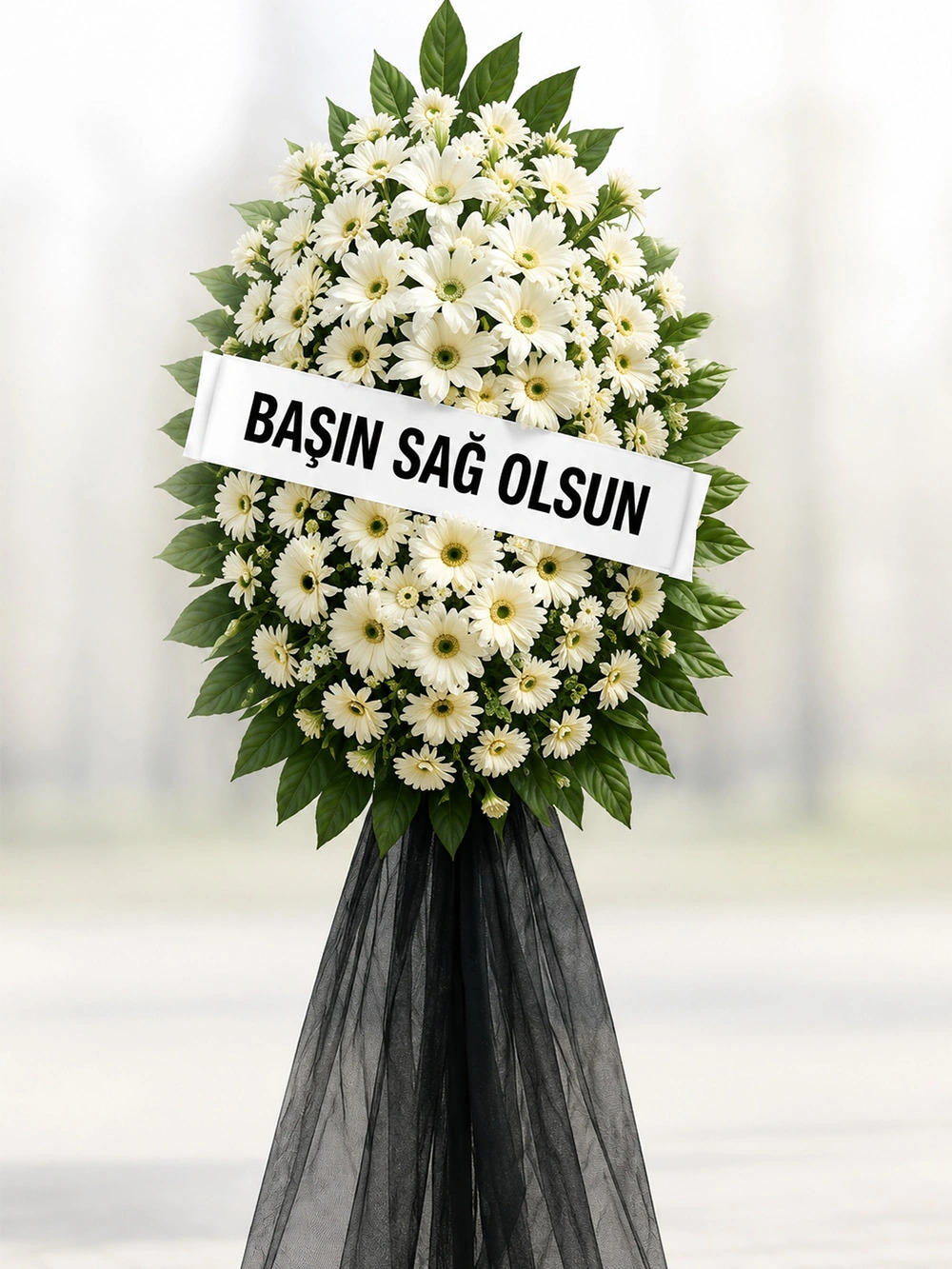 Cenaze Ferforje Beyaz - salon-ofis-bitkileri - Açelya Çiçek