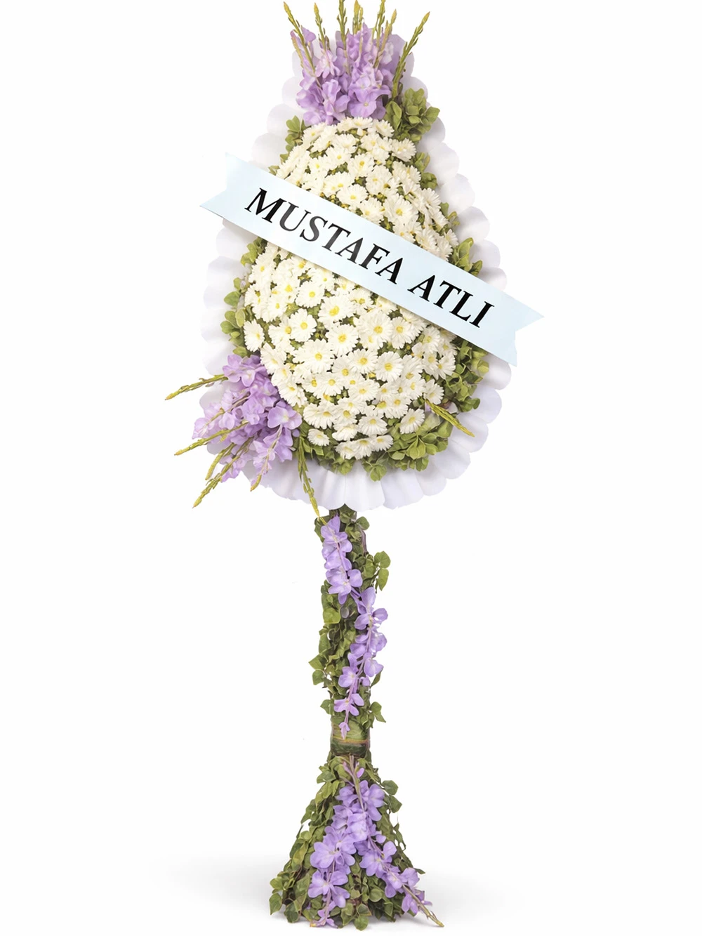 Gerbera Lila Glayör Ayaklı Sepet - sepet-celenk-ferforje - Açelya Çiçek