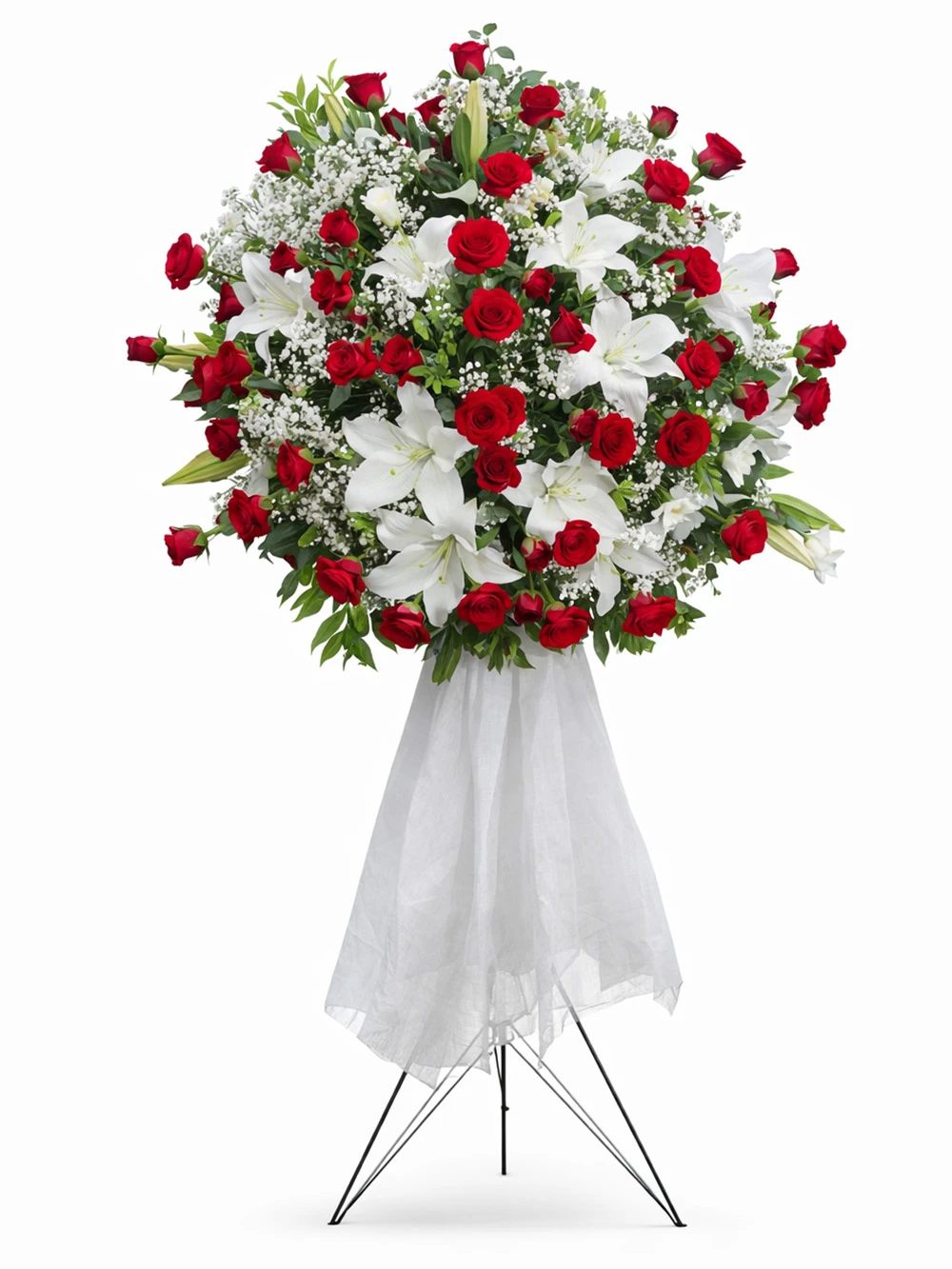 Gül Topu Ferforje - sepet-celenk-ferforje - Açelya Çiçek