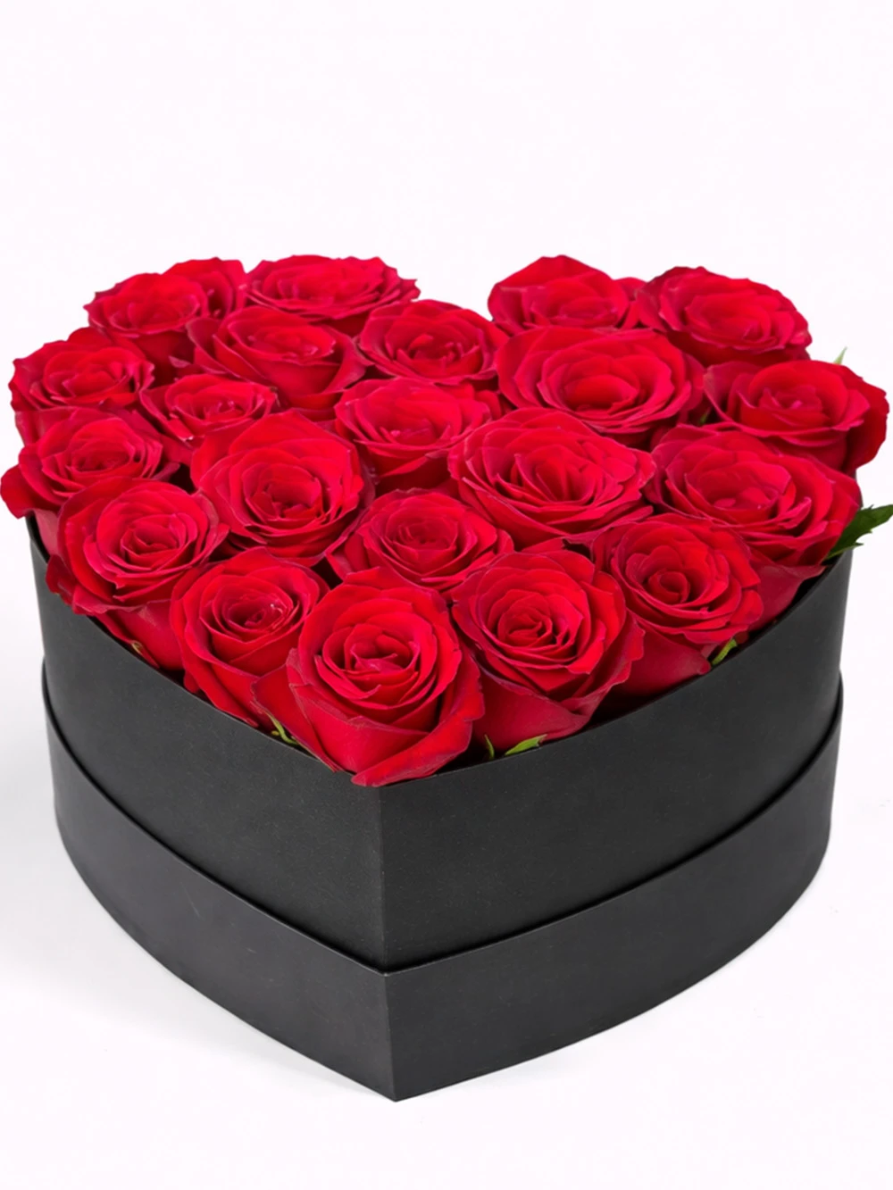 Kalp Kutuda 21 Kırmızı Gül - salon-ofis-bitkileri - Açelya Çiçek