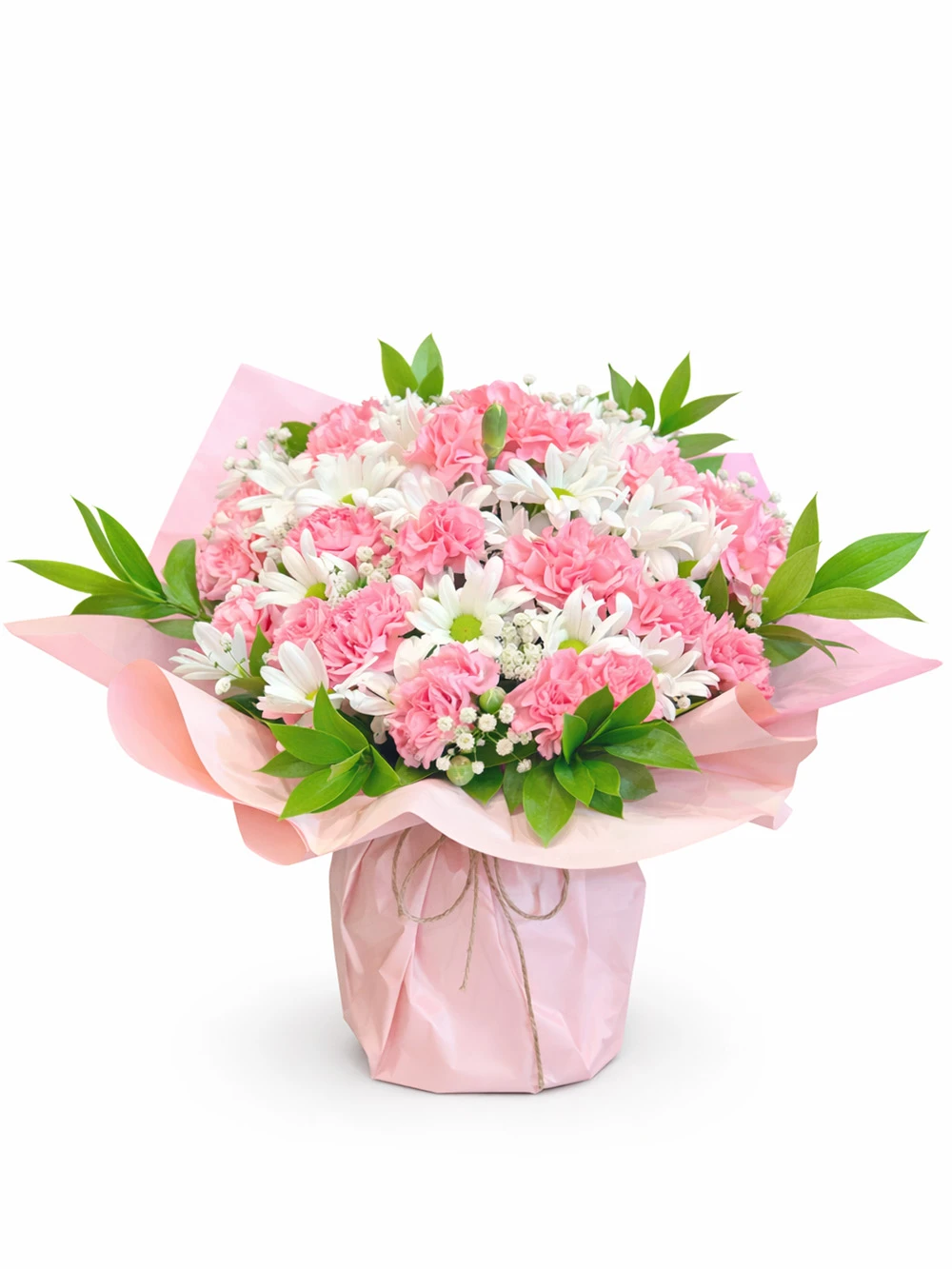 Karanfil Papatya Aranjmanı - salon-ofis-bitkileri - Açelya Çiçek