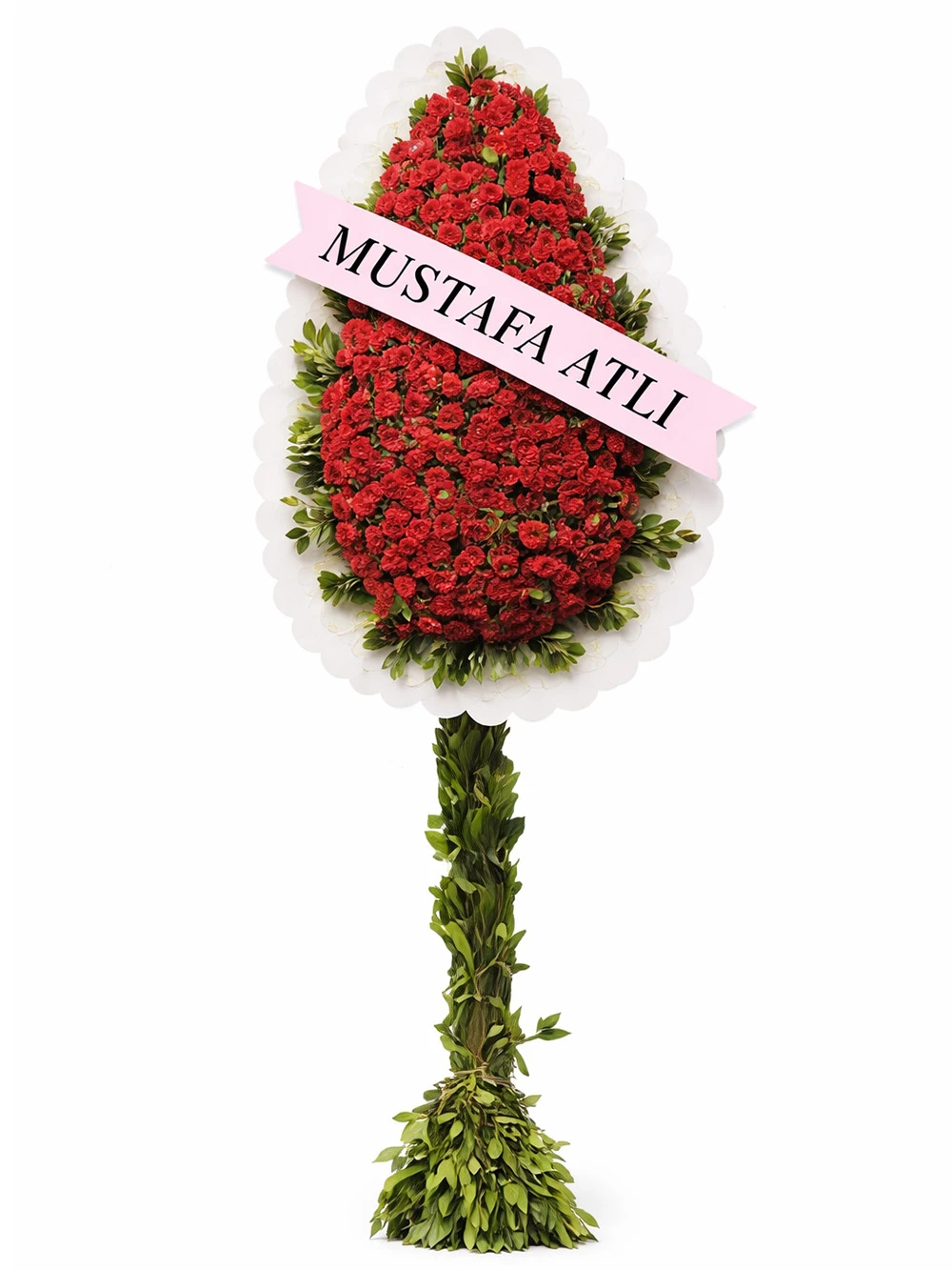 Kırmızı Karanfil Ayaklı Sepet - sepet-celenk-ferforje - Açelya Çiçek