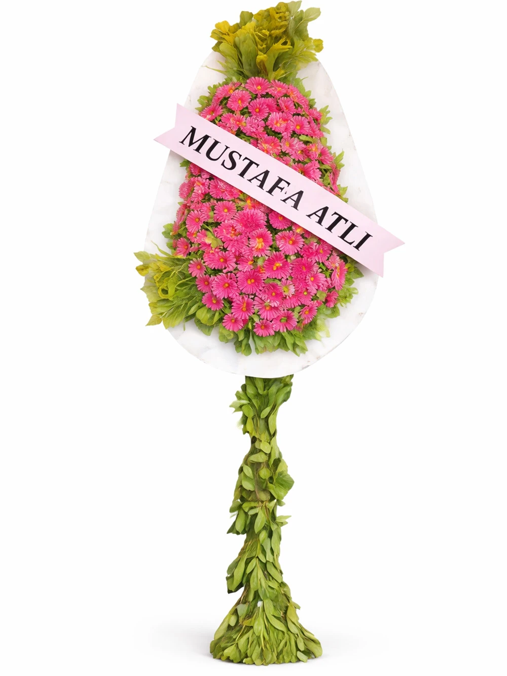 Koyu Pember Gerbera Ayaklı Sepet - sepet-celenk-ferforje - Açelya Çiçek