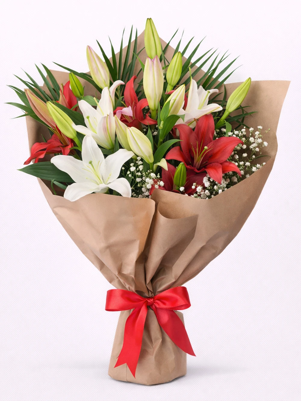 Kucak Dolusu Lilyum Buketi - salon-ofis-bitkileri - Açelya Çiçek