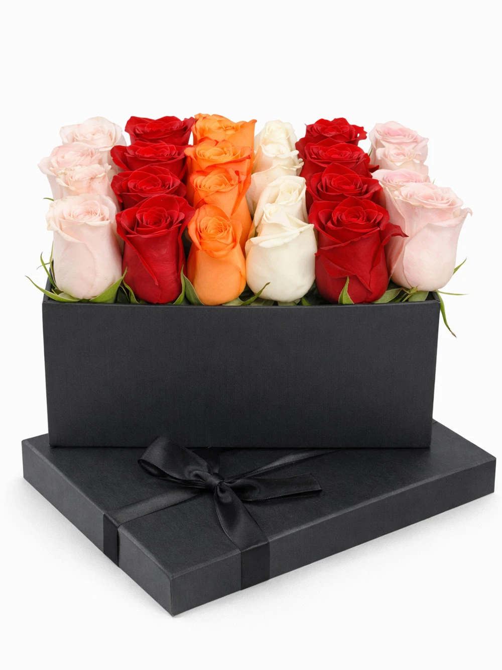 Kutuda 24 Renkli Gül - salon-ofis-bitkileri - Açelya Çiçek