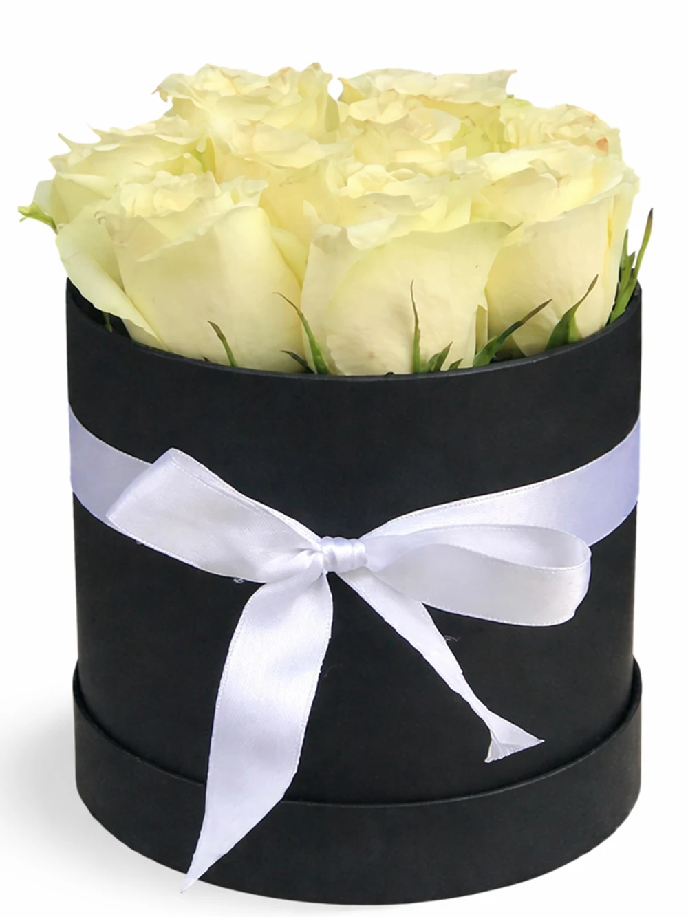 Kutuda 9 Beyaz Gül - salon-ofis-bitkileri - Açelya Çiçek