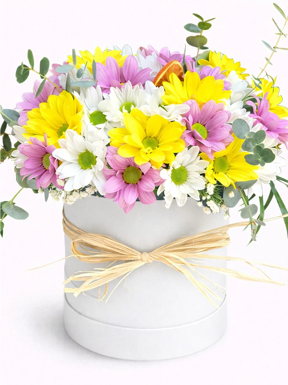 Kutuda Renkli Papatyalar - salon-ofis-bitkileri - Açelya Çiçek