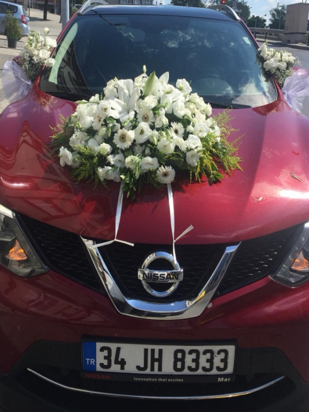 Nissan Gelin Arabası Süslemesi - gelin-arabalar - Açelya Çiçek