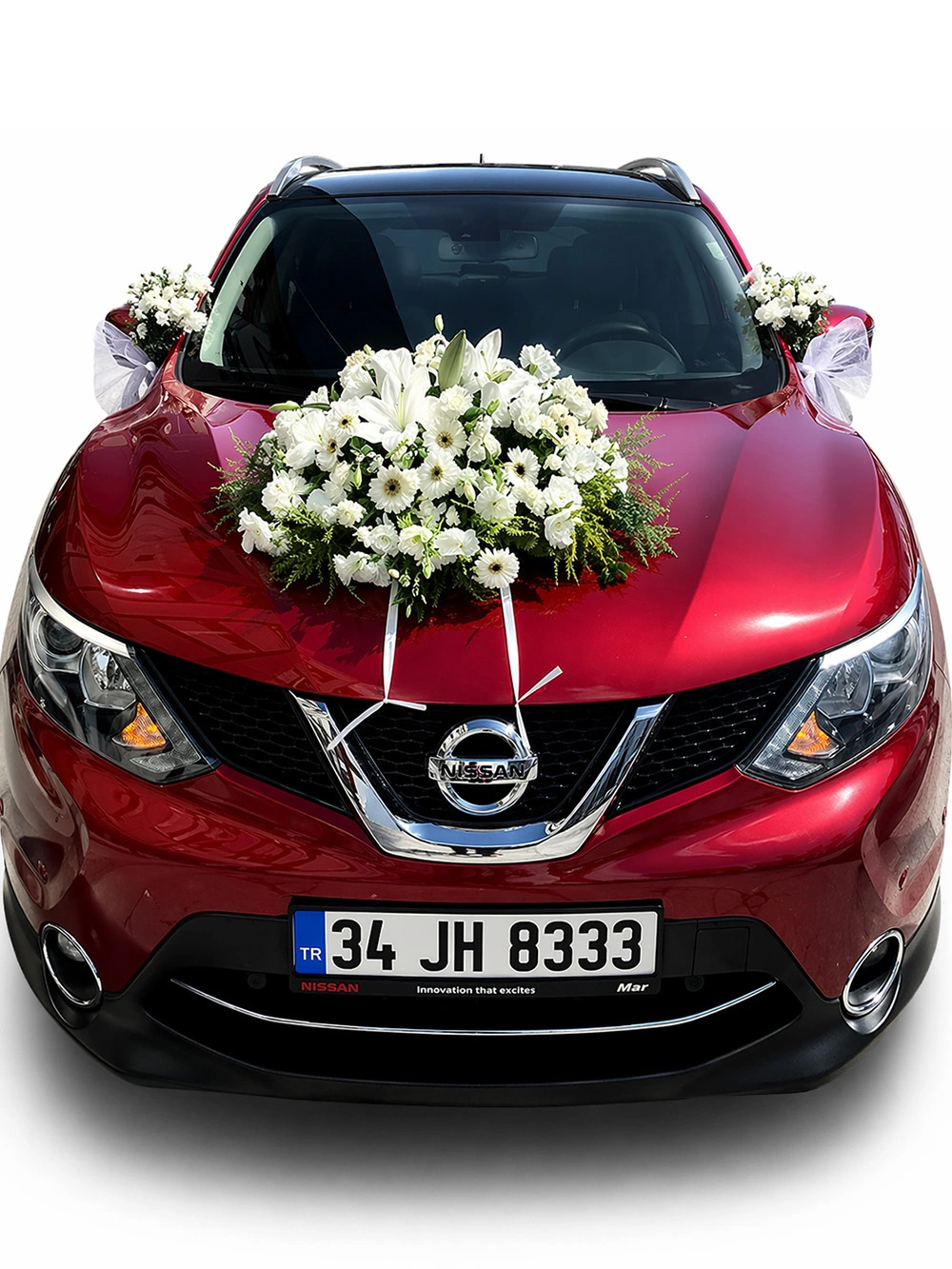 Nissan Gelin Arabası Süslemesi - gelin-arabalar - Açelya Çiçek