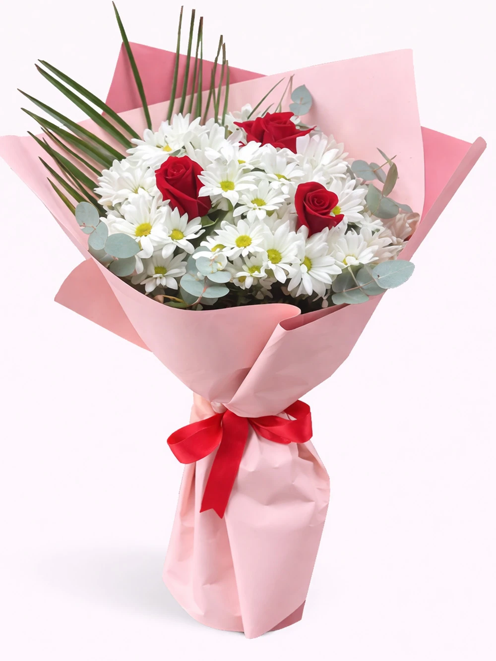 Papatya 3 Gül Buketi - salon-ofis-bitkileri - Açelya Çiçek