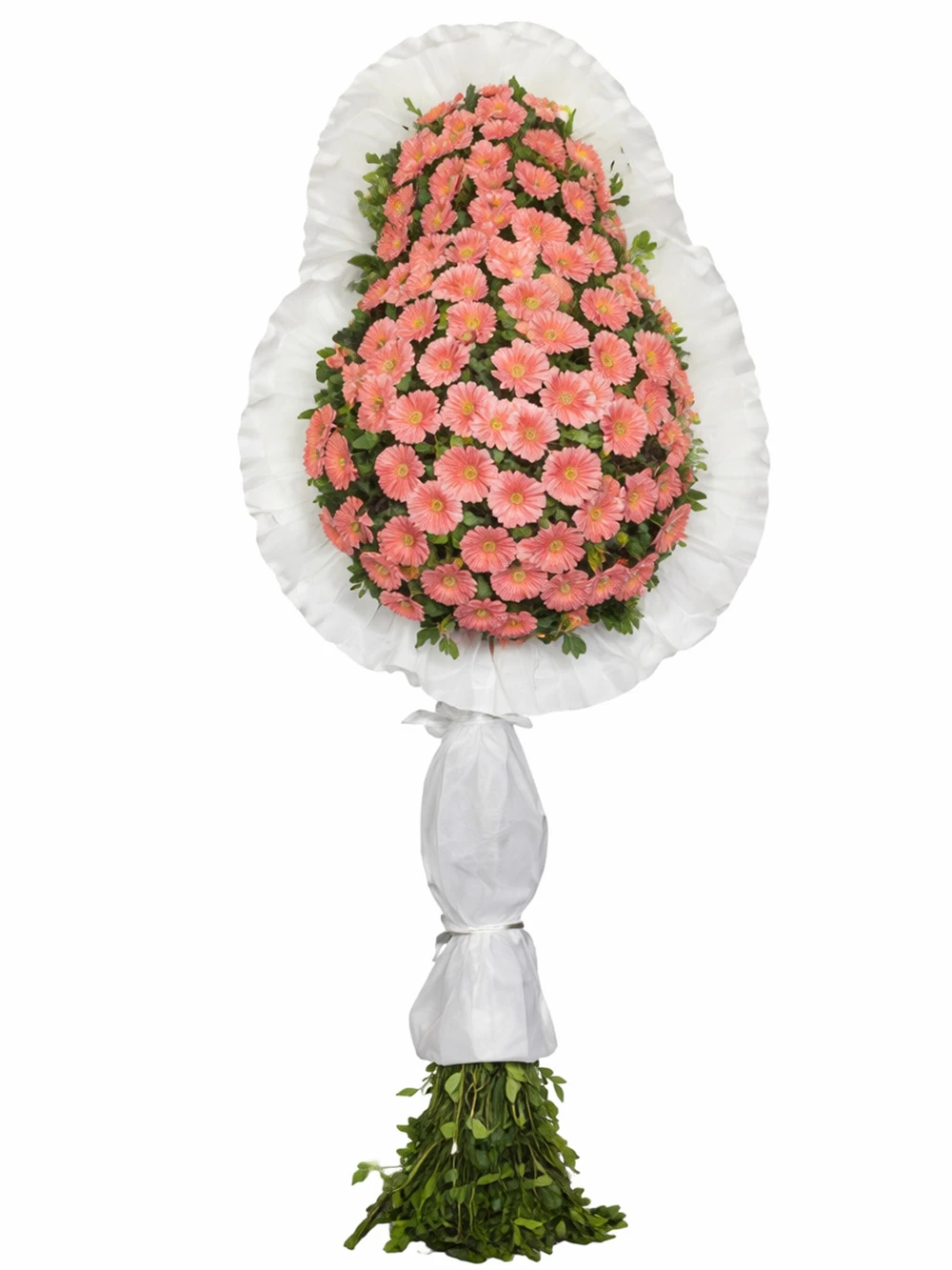 Pembe Gerbera Ayaklı Sepet - sepet-celenk-ferforje - Açelya Çiçek