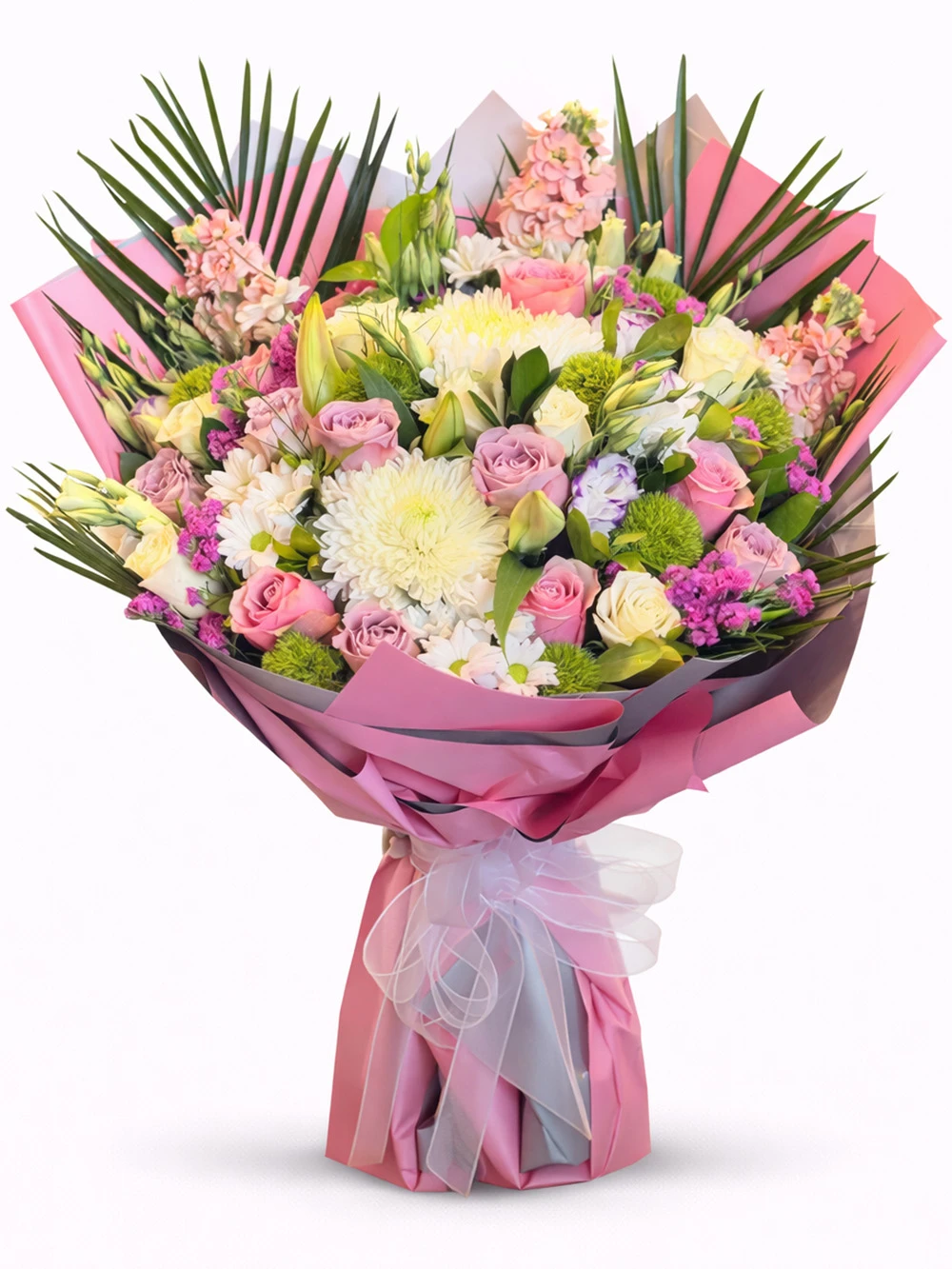 Pembe Special Buket - salon-ofis-bitkileri - Açelya Çiçek