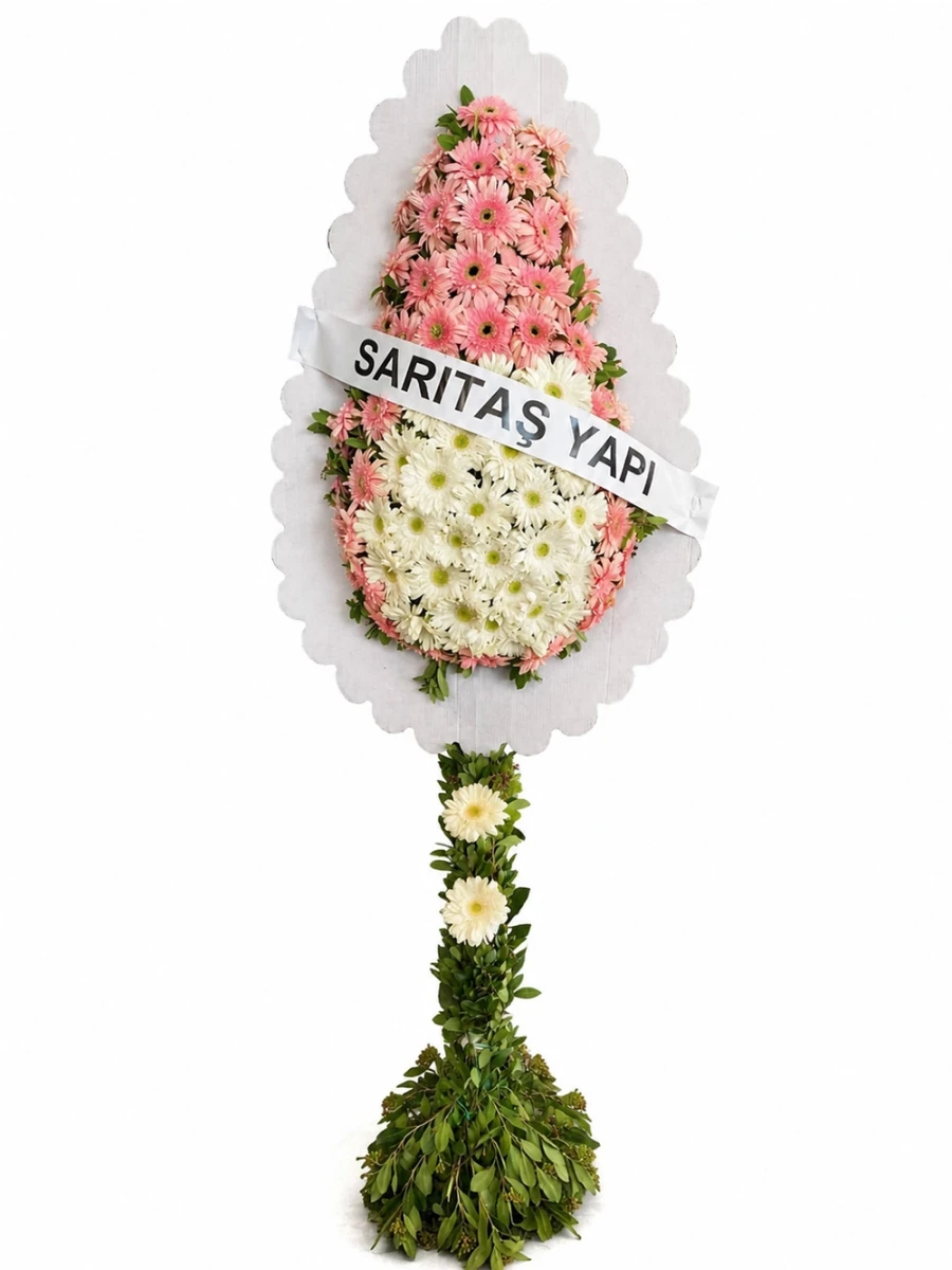 Pink Beyaz Ayaklı Sepet - sepet-celenk-ferforje - Açelya Çiçek