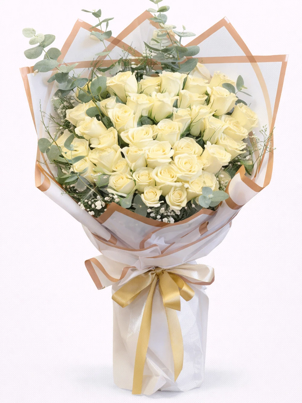 Premium 41 Beyaz Gül Buketi - salon-ofis-bitkileri - Açelya Çiçek